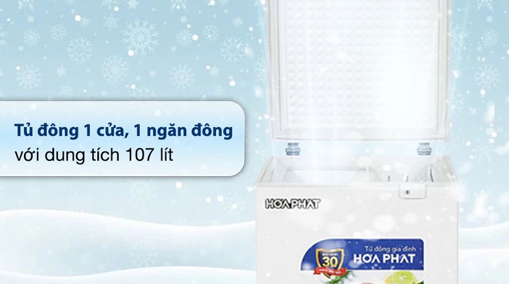Tủ bảo quản 1 ngăn đông Hòa Phát 107L HPF-AD6107